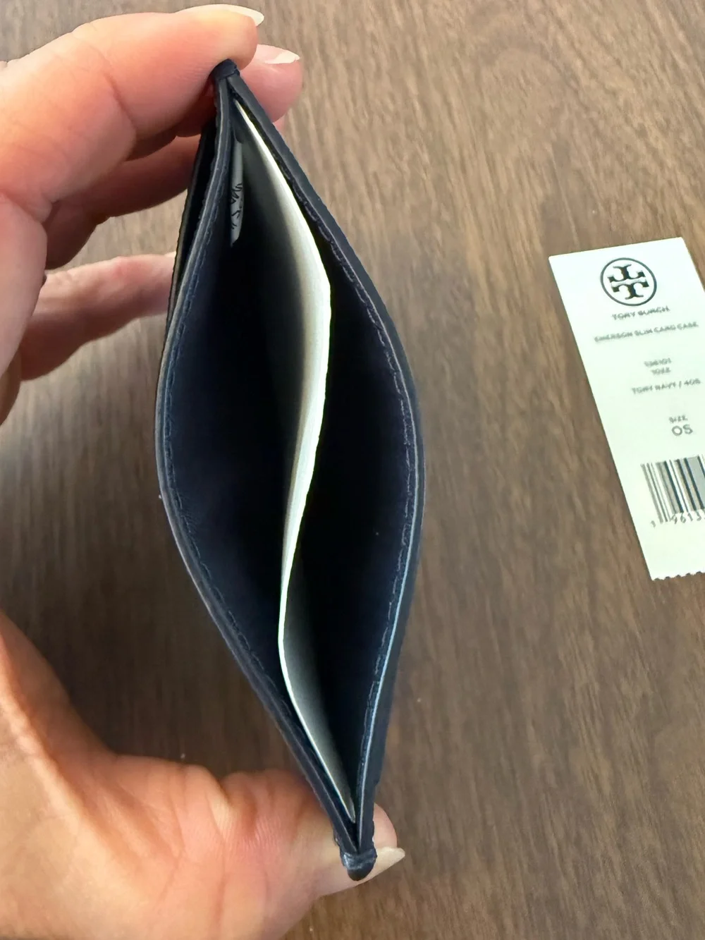 Tory Burch Black Emerson slim card holder